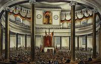Erste Sitzung der Nationalversammlung in der Frankfurter Paulskirche