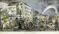 Stürmung eines Hauses in Leipzig, 4. September 1830